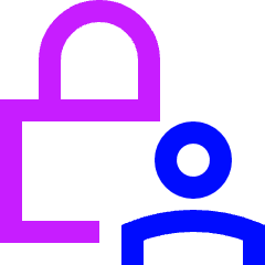 Lock Account Icon from Sharp Neon Set