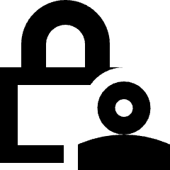 Lock Account Icon from Sharp Remix Set