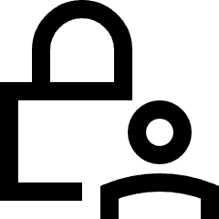 Lock Account Icon from Sharp Line Set