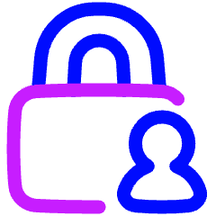 Lock Account Icon from Plump Neon Set