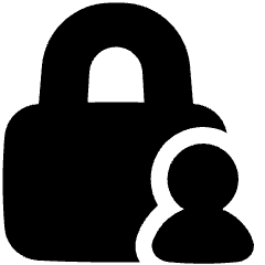 Lock Account Icon from Plump Solid Set