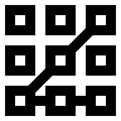 Lock Pattern Icon from Sharp Line Set