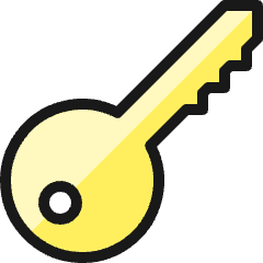Login Key Icon from Ultimate Colors Set