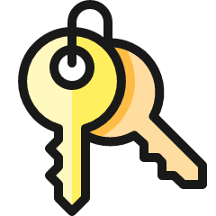 Login Keys Icon from Ultimate Colors Set