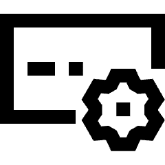 Login Setting Gear Icon from Sharp Line Set