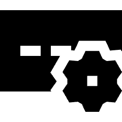 Login Setting Gear Icon from Sharp Solid Set