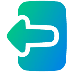 Logout 1 Icon from Plump Gradient Set