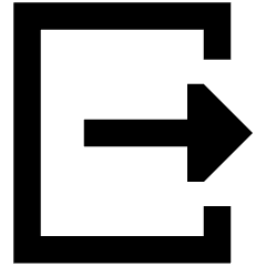 Logout 1 Icon from Sharp Remix Set