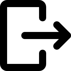 Logout Arrow Icon from Micro Line Set