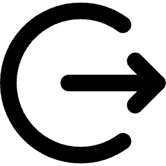 Logout Circle Icon from Micro Line Set