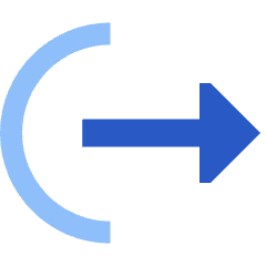 Logout Export Icon from Sharp Flat Set