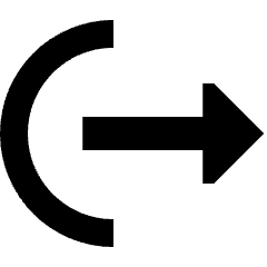 Logout Export Icon from Sharp Remix Set