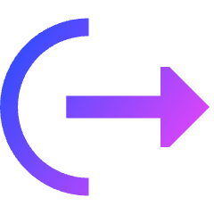 Logout Export Icon from Sharp Gradient Set