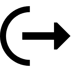 Logout Export Icon from Sharp Solid Set