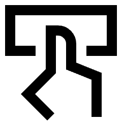 Press Button Icon from Sharp Line Set