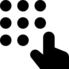 Dial Pad Finger Icon from Nova Solid Set