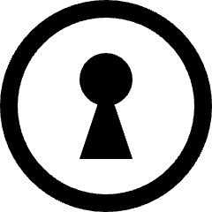 Keyhole Circle Icon from Nova Line Set