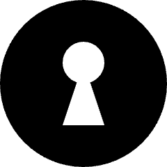 Keyhole Circle Icon from Nova Solid Set