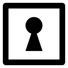 Keyhole Square 1 Icon from Nova Line Set