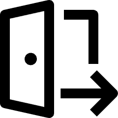 Log Out Door Icon from Nova Line Set