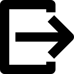 Log Out Square 2 Icon from Nova Solid Set
