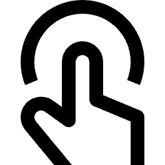 Touch Finger Circle Icon from Nova Line Set