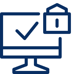 Computer Check Lock Icon from Cyber Line Set