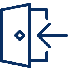 Door Enter Icon from Cyber Line Set