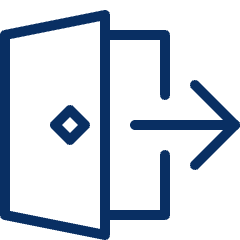 Door Exit Icon from Cyber Line Set