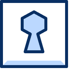 Keyhole Square Icon from Cyber Duotone Set