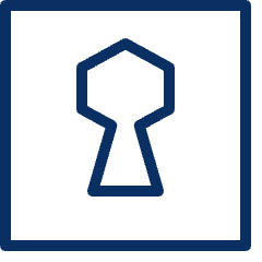 Keyhole Square Icon from Cyber Line Set