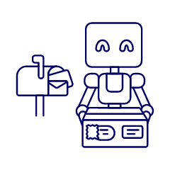 Logistic Robot Illustration from UX Line Set