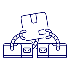 Mobile Robot Conflict Illustration from UX Line Set