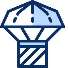 Delivery Air Drop Icon from Cyber Duotone Set