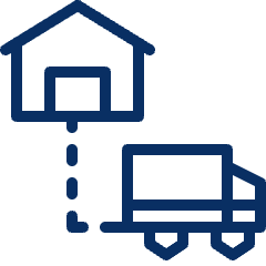 Delivery Truck Destination Icon from Cyber Line Set