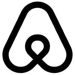 Airbnb Logo Icon from Sharp Line Set