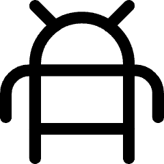 Android Logo Icon from Core Line Set