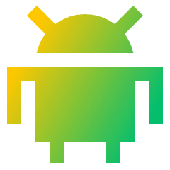 Android Logo Icon from Sharp Gradient Set