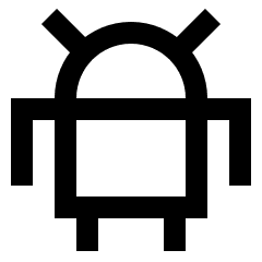 Android Logo Icon from Sharp Line Set