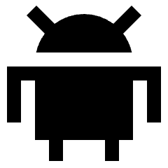 Android Logo Icon from Sharp Solid Set