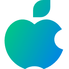 Apple Logo Icon from Sharp Gradient Set