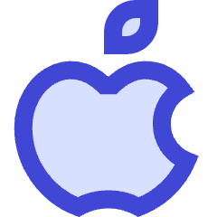 Apple Logo Icon from Sharp Duo Set