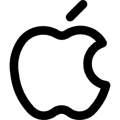 Apple Logo Icon from Core Line Set