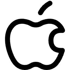 Apple Logo Icon from Flex Line Set