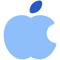 Apple Logo Icon from Plump Flat Set