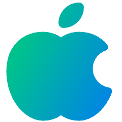 Apple Logo Icon from Plump Gradient Set