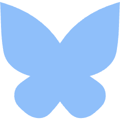 Bluesky Logo Icon from Sharp Flat Set