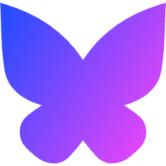 Bluesky Logo Icon from Sharp Gradient Set