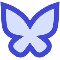 Bluesky Logo Icon from Sharp Duo Set