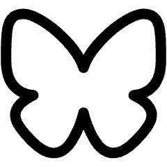 Bluesky Logo Icon from Plump Line Set